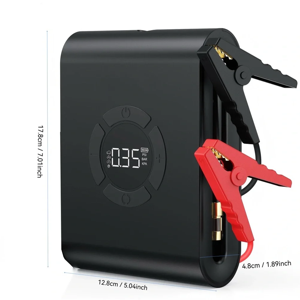 Sleek Black Portable Power Bank with Quick Charge